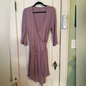 Caden Lane Dusty purple bamboo knit maternity robe